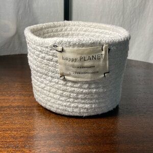 Happy Planet White Woven Basket by Anthropologie